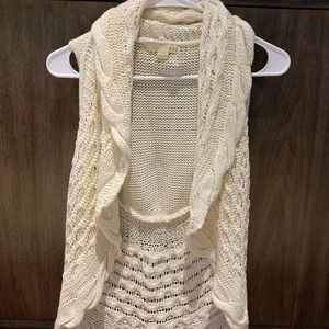 Woven cotton and viscose slub vest